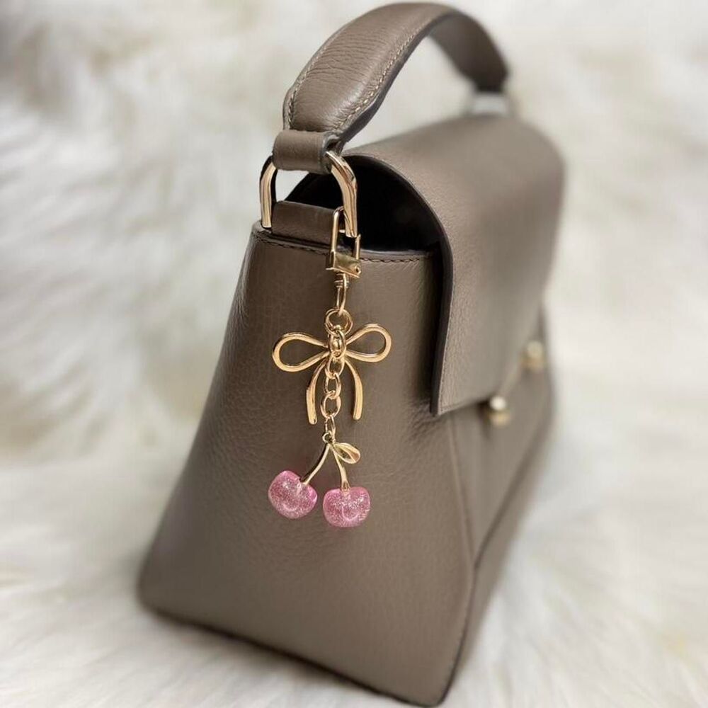 Cherry keychain with bow